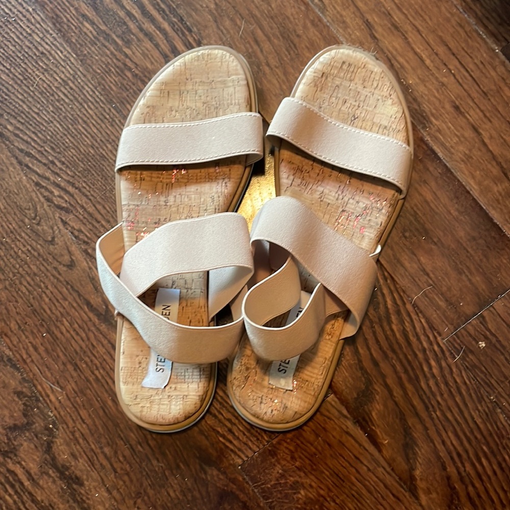 Steve Madden tan sandals size 10- worn once